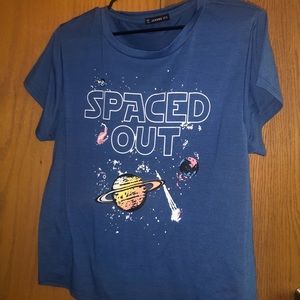 short sleeve blue top